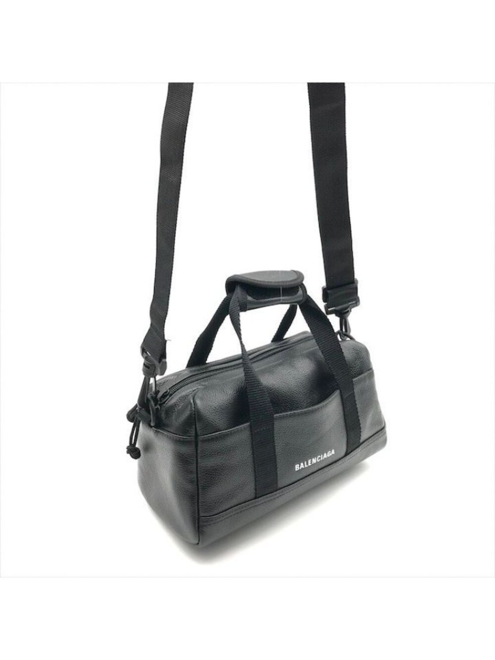 ★SOLD★ Balenciaga Explorer Small Duffle 2-Way Crossbody Leather Black - Picture 3 of 10